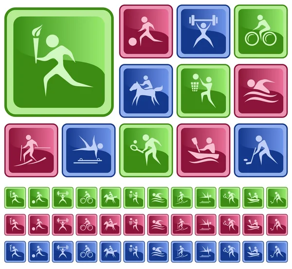 Boutons sport — Image vectorielle