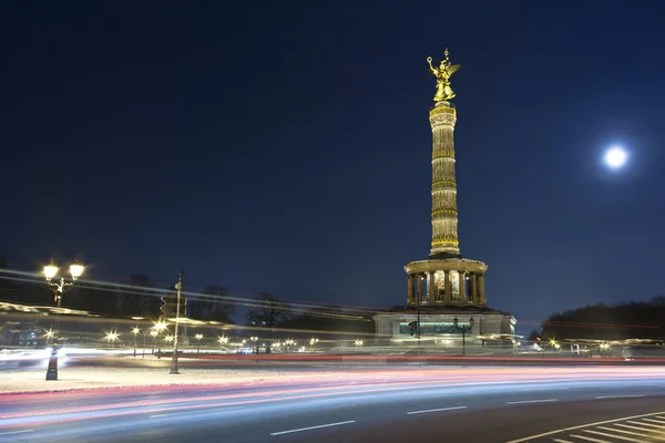 Siegessaule at night — Stock Photo, Image