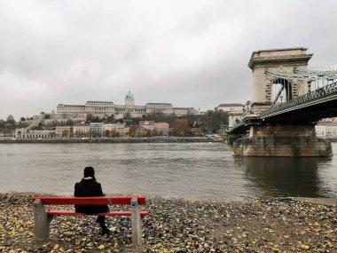 Tuna 'daki Budapeşte şehri manzarası