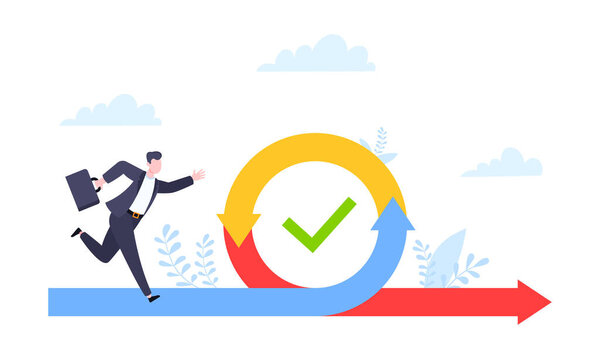 Гибкая методология разработки бизнес-концепция плоский стиль дизайн векторной иллюстрации изолированы на белом фоне.