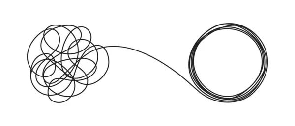 Chaos et ordre concept d'entreprise conception de style plat illustration vectorielle isolé sur fond blanc. — Image vectorielle
