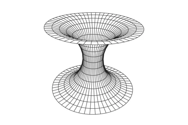 Féreglyuk geometriai rács vezeték alagút lapos stílusú tervezés vektor illusztráció. — Stock Vector