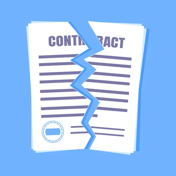 Résiliation de contrat concept d'entreprise. — Image vectorielle