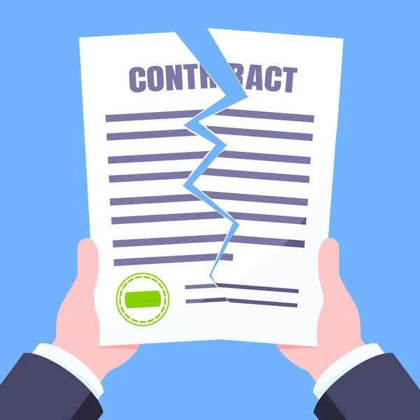 Résiliation de contrat concept d'entreprise. — Image vectorielle