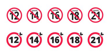 Yetişkinlerin içeriği sadece yaş sınırlaması 12, 14, 16, 18, 21 artı yaş simgesi belirlendi.
