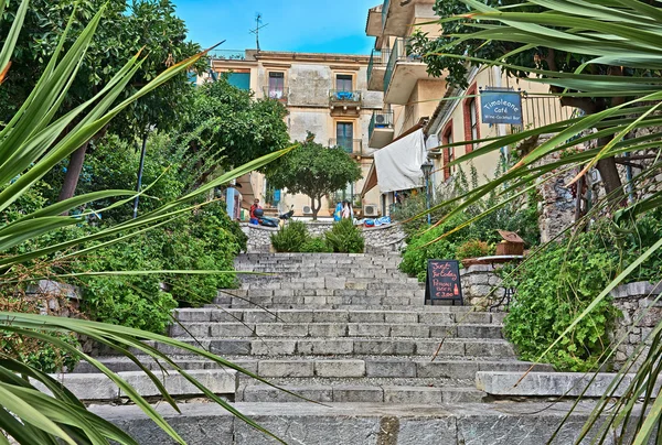 Taormina merdiven — Stok fotoğraf