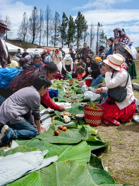 Pucara Azuay Ecuador 2021 Szeptember Raymi Killa Holdparti Ünneplése Pampa Jogdíjmentes Stock Képek