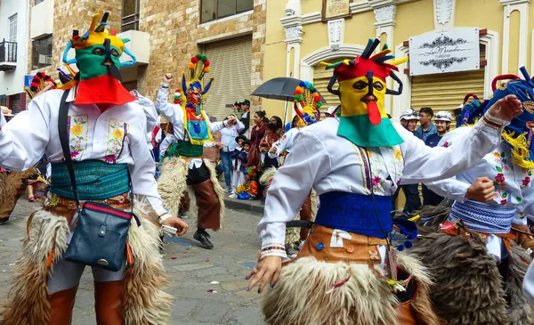 Cuenca Ecuador Δεκεμβρίου 2019 Χριστουγεννιάτικη Παρέλαση Pase Del Nino Viajero — Φωτογραφία Αρχείου