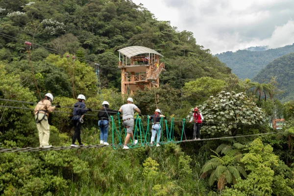 Banos Agua Santa Ecuador Enero 2022 Atracción Mega Park Grupo — Foto de Stock