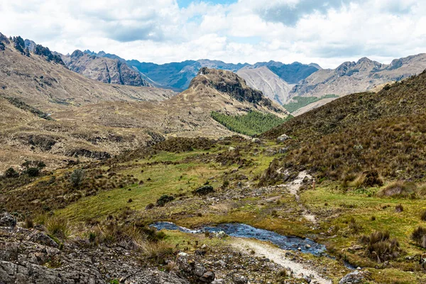 Parque Nacional Cajas Dia Ensolarado Zona Recreação Toreadora América Sul — Fotografia de Stock