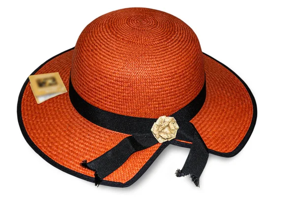 Autentyczne Ręcznie Robione Słomki Panama Hat Lub Paja Toquilla Kapelusz — Zdjęcie stockowe
