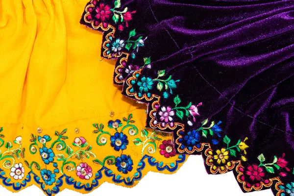 Close Skirt Traditional Design Cuenca City Azuay Province Ecuador Embroidered — Foto de Stock