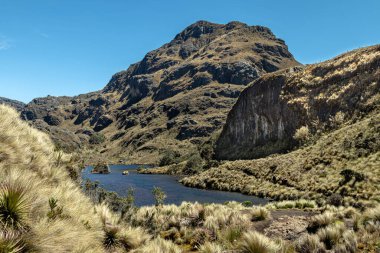 El Cajas National park, Toreadora lake. Mountain landscape. Ecuador, close to city Cuenca 