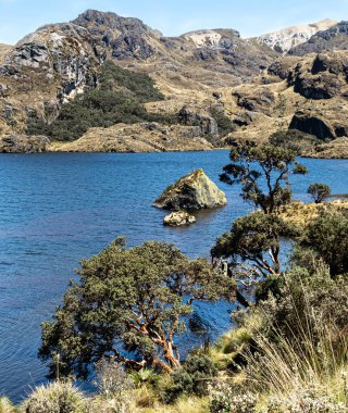 El Cajas National park, Toreadora lake. Mountain landscape. Ecuador, close to city Cuenca 