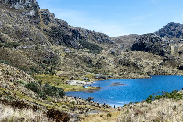 Cajas Ulusal Parkı Toreadora Gölü Dağ Manzarası Ekvador — Stok fotoğraf