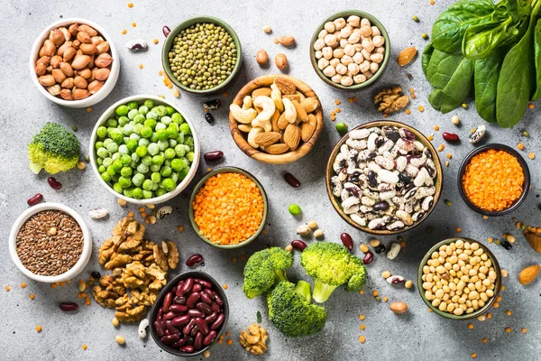 Vegan protein kaynağı üst görünümü.