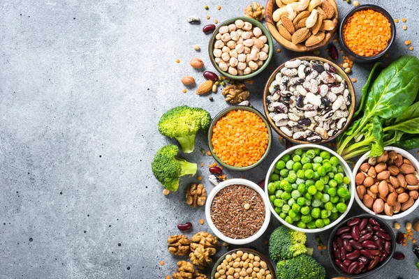 Vegan protein kaynağı üst görünümü.