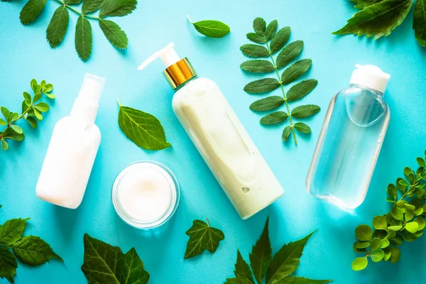Natural Cosmetics Concept Skin Care Product Cream Serum Soap Mask — Foto de Stock