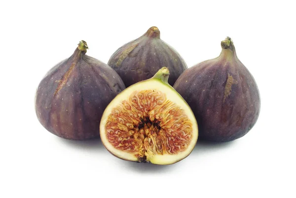 Three figs and half — Stock Photo, Image