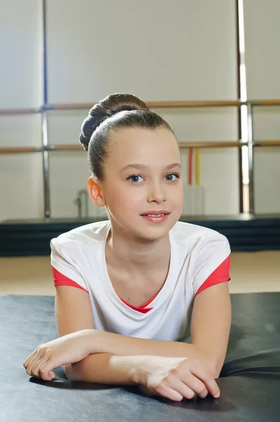 Portrait of gymnast girl — Stock Photo, Image