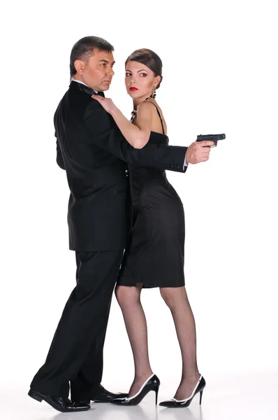 Husband is gangster — Stock Photo, Image