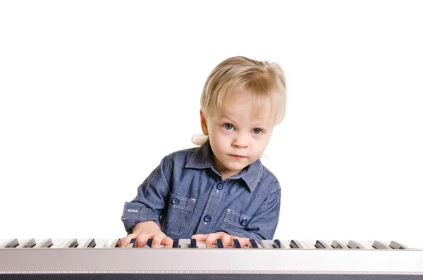 Pequeno músico. — Fotografia de Stock