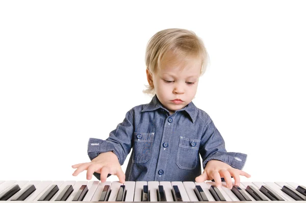 Pequeno músico. — Fotografia de Stock