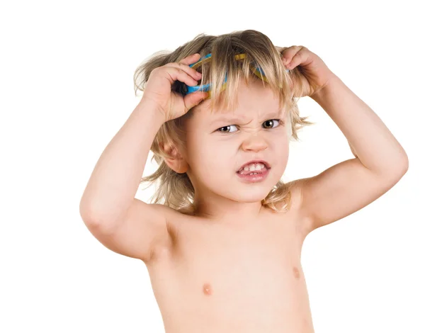 Niño en gafas — Foto de Stock