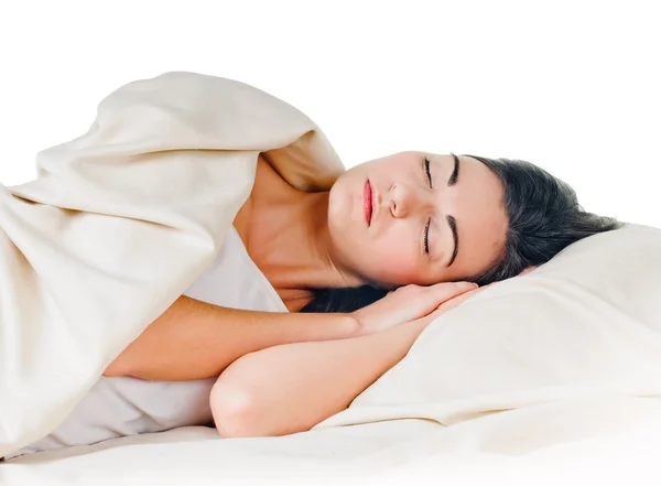 Sleeping brunette — Stock Photo, Image