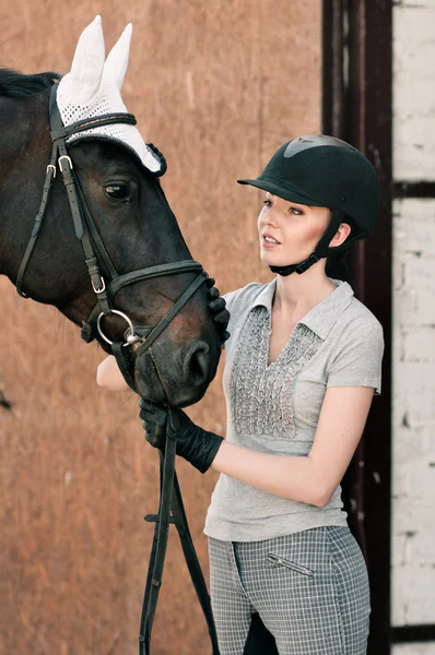 Portrét s koněm — Stock fotografie
