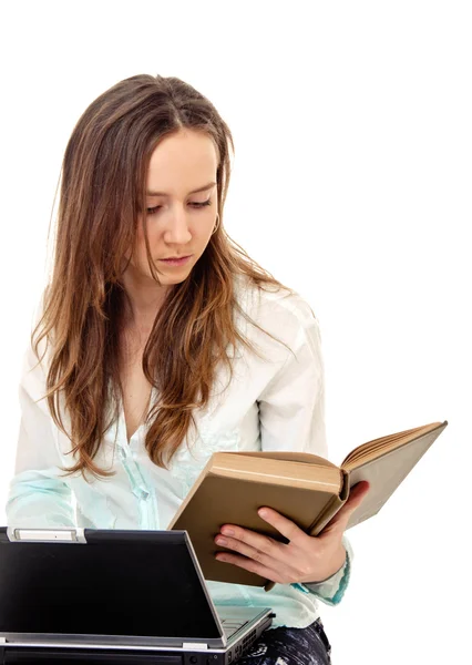 Book and laptop — Stock Photo, Image