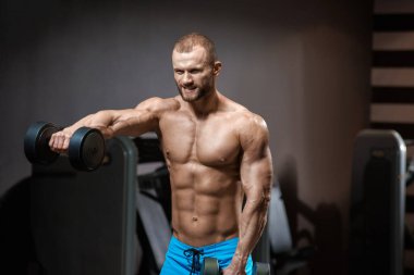 Weight training in gym