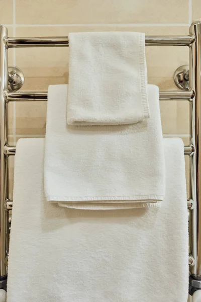 Heated towel rail — Stock Photo, Image