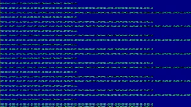 Groene Digitale Binaire Gegevenscode Achtergrond Computerscherm — Stockvideo