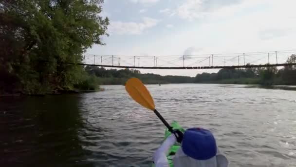 Seversky Donets Ukrayna Temmuz 2021 Yaz Nehri Boyunca Köprü Altında — Stok video
