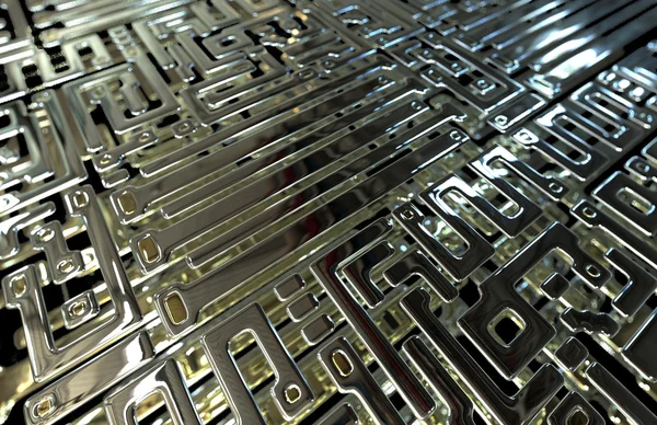 Abstract circuit inside microchip — Stock Photo, Image