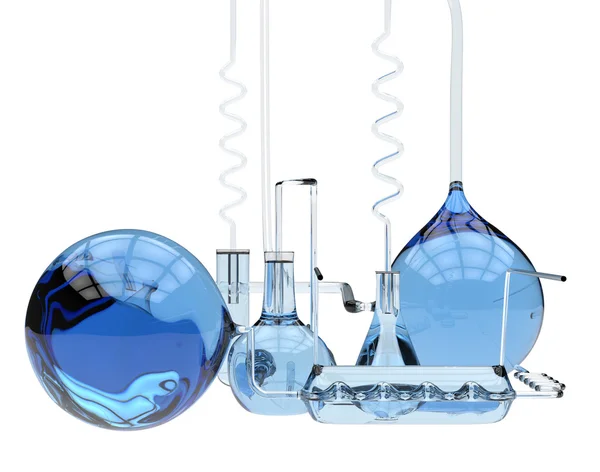 Abstrakte chemische Glaswaren — Stockfoto