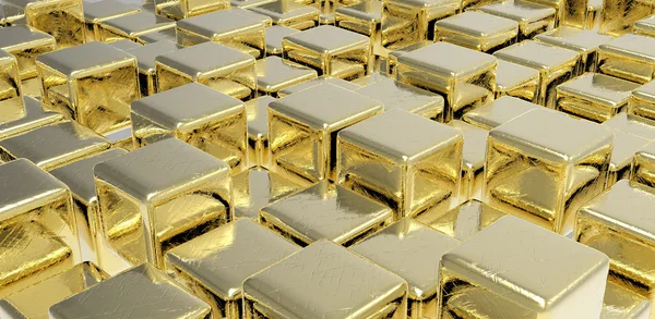 Золотий кубиків — стокове фото