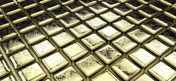 Golden cubes — Stock Photo, Image