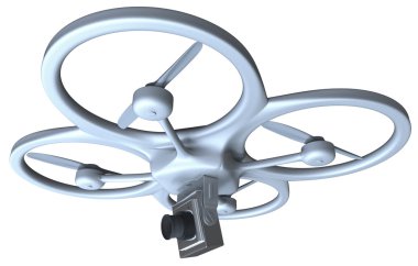 Quadrocopter with camera clipart