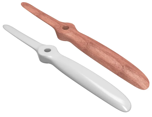 Set of two blades propellers — Stock Photo, Image