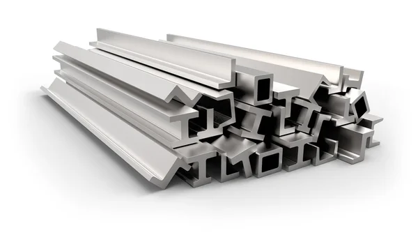 Metalen structuurshapes — Stockfoto