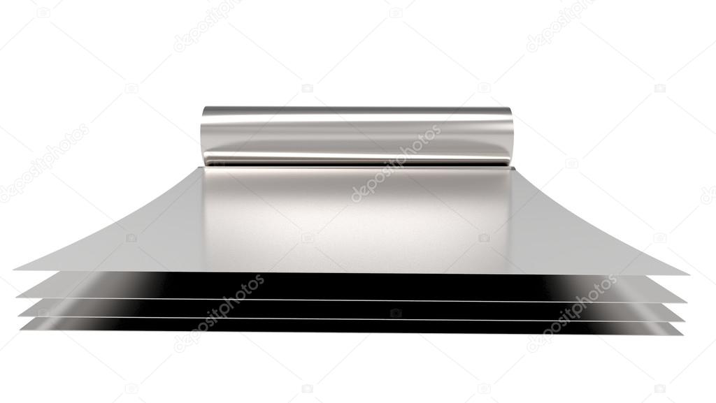 Roll of metal foil sheets