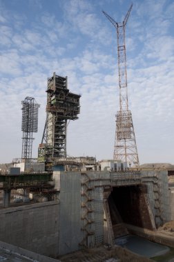 buran Energiya uzay sistem fırlatma rampası. Baykonur cosmodrome