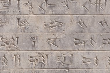 Cuneiform in Persepolis, Iran clipart