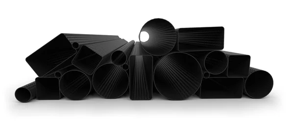 Carbon fiber tubes — Stock Photo, Image