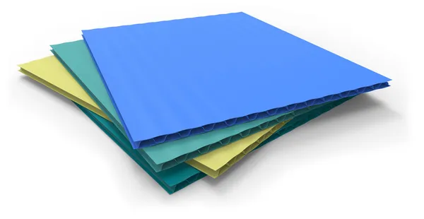 Plastic corrugated sandwich panels — Stock Photo, Image