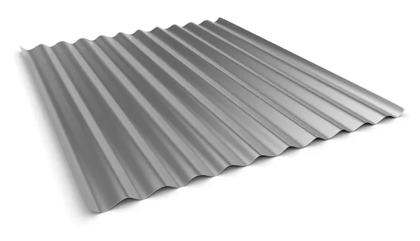 Corrugated sheet of metal — Stock Photo, Image