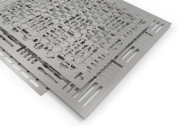 Perforated metal sheets — Stock Photo, Image