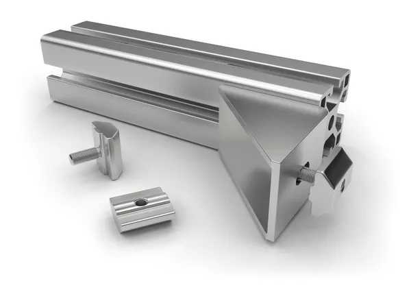 Aluminum profile accessories — Stock Photo, Image